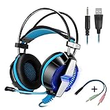 ZaKitane KOTION EACH GS700 3.5mm LED Gaming Headset for PS4 / XBOX ONE S, Over-E