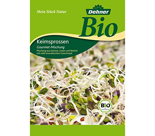 Dehner Bio Keimsprossen, 2 x 4 Sorten, Fitness-, Gourmet-, Pikant-Aromatisch und Wellness Mischung - 4