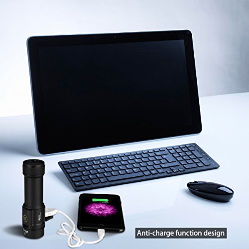 Fahrradlicht Taschenlampe CREE LED Frontlicht Set 152 Lux (1000LM) für Outdoor Sports,Fahrrad 4 Licht Stufen inkl. 26650 Li-Ion wiederaufladbar Akku (3,7V, 4800mAh) - 8