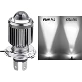 Otomobil Ara&ccedil; Motosiklet Mercekli Far Ampul&uuml; Led Far Beyaz CSP Led Xenon Lamba Delici Yayıcı Uzun Kısa 1 Adet H4
