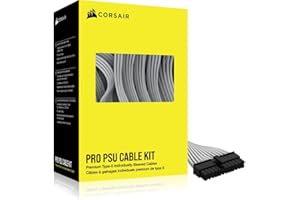 Corsair Cables de Fuente de alimentación Tipo 5 con Funda Individual, Kit Profesional, Color Blanco