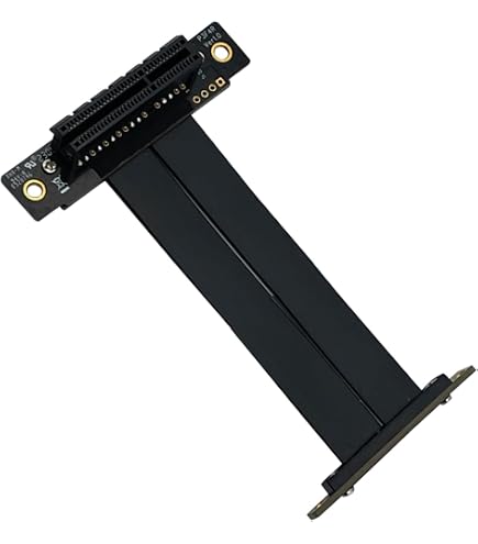 KALEA-INFORMATIQUE Nappe d'extension PCI Express de Type Riser. Connecteurs PCIe x16 et Nappe blindée 10cm