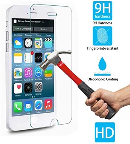 HPcutter Tempered Glass Screen Protector for Apple iPhone 6 / 6S with 9H Hardness HD Clear Ultra Thickness 0.33 mm