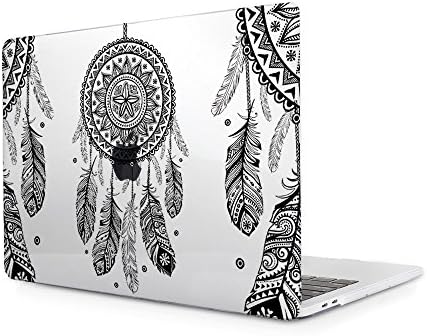 3D Print Hollow out Image Plastic Hard Case Cover for Newest MacBook Pro Retina 13 Inch (A1706 with Touch Bar and A1708 without Touch Bar, Release Oct 2016),Black Feather