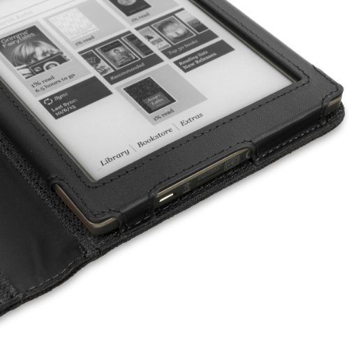 Cover-Up Kobo Aura eReader Schutzhülle aus natürlichem Hanf (Buch Stil) (nicht geeignet für die Kobo Aura HD) – Carbon Schwarz - 5