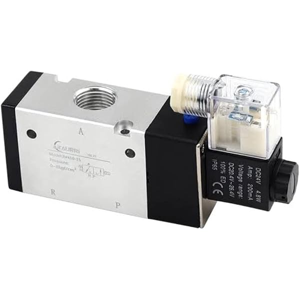 4 Magnetventil Set 4V210-08 – 5/2-Wege, DC12V, PT1/4 – Mit Schnellarmaturen & Schalldämpfer