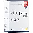 Omega 3 1000mg VitaDHA 1000 - Fish Oil with 500mg DHA per Capsule - Omega3 IFOS Certified Supplement for Kids and Adults - No Aftertaste (60 Lemon Flavoured Capsules)