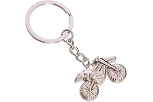 SenzaMa Portachiavi Doppio a forma di Catena Trasmissione Moto MTB con Anello Portachiave