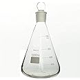Rocwing Borosilicate 3.3 Glass Graduated Conical Erlenmeyer Flask with Stop (1000ml)
