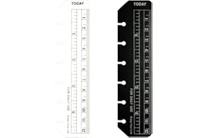 ZELTEN 2 pezzi A7 6 fori raccoglitore righello plastica raccoglitore righello impermeabile 6 fori divisore per organizzatore personale (Ruler, A7)