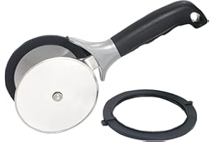 SHUAIGUO Salad-Chopper with Protective-Covers Dual-Wheels Salad-Cutter Food-Grade Stainless Steel Circle Cutter Quick Kitchen Prep