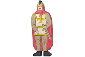 GOKI Holztiger - 2041132 - Figurine Chevalier Avec Manteau - Rouge