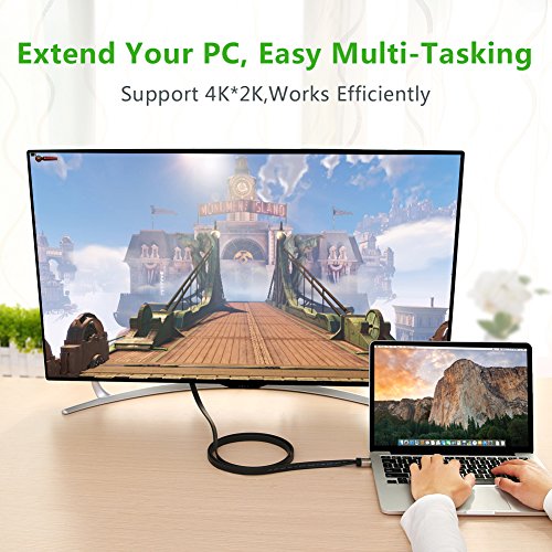 Ugreen High Speed 3m 90 Grad Winkelstecker HDMI Kabel mit Ethernet für Ultra HD 4K 3D, Kompatibel mit Blue-ray Playern, 3D Television,HDTV, Roku, Xbox360, PS3, Apple TV usw - 4