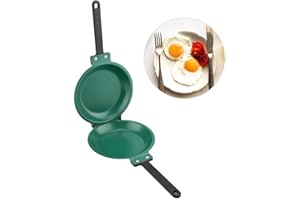 Zyyini Poêle à Frire Double Face avec revêtement en céramique antiadhésif