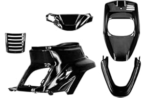 NTT KIT 5 PEZZI CARENE NERO METAL COMPATIBILE CON MBK BOOSTER SPIRIT - COMPATIBILE CON YAMAHA BW'S 50 '88/'03