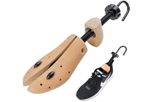 Extenseur De Chaussure Réglable, Longueur Et Largeur Anti-Rides, Forme d'arbre À Chaussures en Bois avec Pièce De Support pour Femmes Hommes, Callosités D'oignons Aux Pieds Larges,M