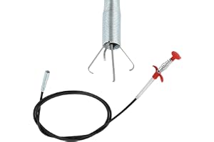 QWORK® 200 cm klogrepp extra flexibel – dräneringsspole med ergonomiskt handtag för hushåll och arbete
