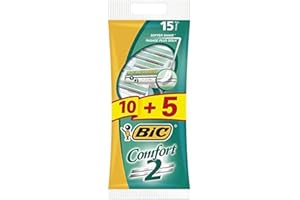 Bic Comfort2 Maszynka do Golenia, Zielony, 15 Sztuk