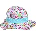 Baby Girl's Bucket Style Pretty Floral Summer Sun Beach Hat (3-6 Months (46cm), Retro Flowers)