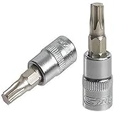 KS Tools 922.1482 Schraubendreher-Stecknuss TORX, 1/4 Zoll, L 37 mm – T25 – ULTIMATE Vanadium – matt verchromt, Satin-Chrom