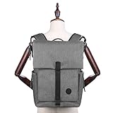 GAGAKU Wasserdicht Wickelrucksack Aktualisierung Ausgabe Große Wickeltasche Rucksack mit Wickelunterlag – Grau - 6