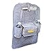 Produktbild XdremYU Faltbarer Organisator Stapelbarer Behälterwürfel Kunst und Handwerk Multifunktions Autositz Zurück Filz Gewebe Hängende Tasche für Spielzeug, Kleidung, DVDs, Bücher, Lebensmittel Light Grey