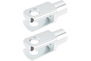 Briny River 2 Stück M8 x 1,25 Luftzylinder-Stange, Gabelkopf, 42 mm, Rechtshänder, Innengewinde, Y-Stecker für elektronische Automatisierungsausrüstung