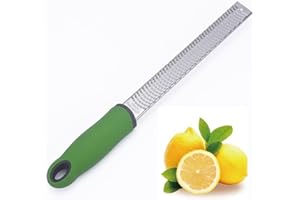DGOSPSTIME Râpe Fine pour Parmesan,Rape a Fromage Manuelle,Kit Zesteur Agrumes,Râpe À Zesteur,Lame Tranchante en Acier Inoxydable Râpe Fine pour Parmesan, Citron, Coconut, Muscade,Le Gingembre
