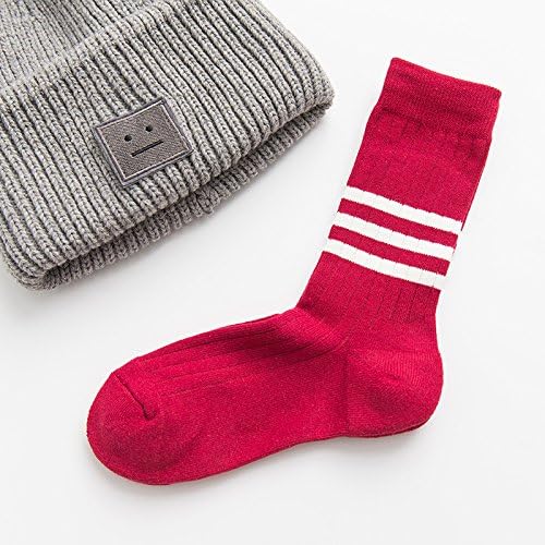 Socks men's Korean three-day summer bar is ideal for couples storehouse socks sports socks striped leaves the barrel of the female cotton socks, all code, red 3 2