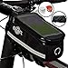 Produktbild BTR Deluxe Fahrrad-Tasche und Handy-Halterung – Wasserfeste Rahmentasche für Fahrräder, die ALL Ihre Wertsachen zu 100% vor Regen schützt – Passend für ALLE Fahrräder. Mit 2 LED Schnellbefestigungsleuchten, eine mit weißer LED und eine mit roter LED. Mit WASSERDICHTEN REGENSCHUTZES