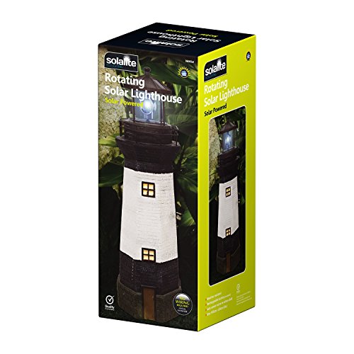 Gartenleuchte Leuchtturm, solarbetrieben, rotierend, LED-Licht - 2