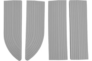 GLOGLOW 4-teilige Gummi Rollstuhlrampe, Universal Schwellenrampe für Türen, Treppen und Badezimmer, Grau