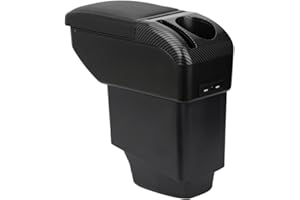 ZENVI MittelArmlehnen Compatible with Renault Dacia Captur Armlehnen 2018-2019 Mittelkonsolen Veranstalter Armlehnen Doppelter Stauraum Verwendbar als Ellbogenstütze（Schwarzer Stil）