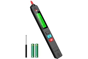 BSIDE Z2 Stylo Détecteur de tension Sans Contact Testeur de Tension AC, Testeur de Fuite Électrique Sans Fil, Testeur Électricien pour Câble Sous Tension avec Bip LCD Rétroéclairage et Lampe de Poche