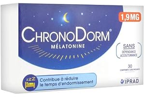 Laboratoires IPRAD ChronoDorm Mélatonine 1,9 mg 30 Comprimés Sublinguaux