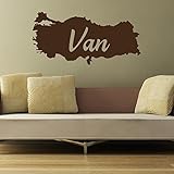 Islamische Wandtattoos - Meccastyle - Türkiye Haritasi Van - A5-65