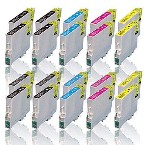 20 Druckerpatronen für EPSON WorkForce WF2010W WF2500 WF2510WF WF2520NF WF2530WF WF2540NF WF2540WF WF2630WF WF2650DWF WF2660DWF, kompatibel zu T1636 T1631 T1632 T1633 T1634