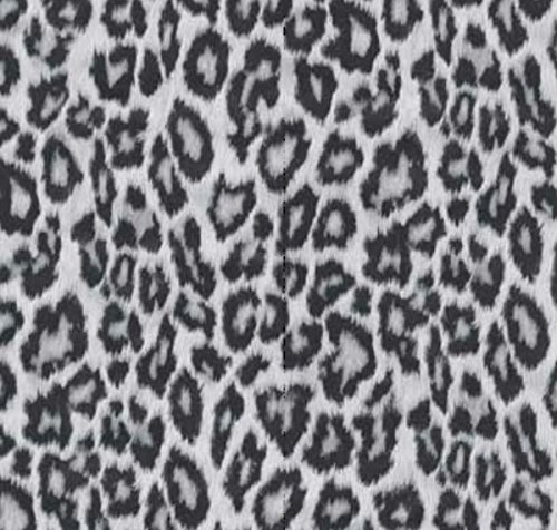 Klebefolie - Möbelfolie Leopard Grau Selbstklebefolie - 45 cm x 200 cm - moderne Wildlife Dekorfolie