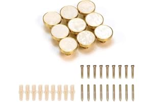 EVERGD 27mm Pure Copper Handle Shell Brass Gold Wardrobe Kitchen Cabinet Door Knobs Drawer Cupboard Hardware Pull Handle Clothes Coat Hook Modern Simple (9, White)