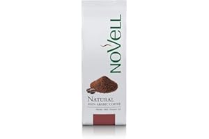 NOVELL - Café Molido Natural 100% Arábico 250g | Molido Natural para Experiencia Gourmet Premium | Fácil Uso con Válvula Unidireccional | Café Arábica Sostenible