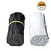 Produktbild Yesoa 1000 pcs Metallic Twist Kabel-Wiederverwendbar Kabelbinder Kabel Clips Für Lebensmittel Taschen Klar Kunststoff Leckerlibeutel Home Office Garten (weiß, Schwarz)