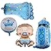 Produktbild 4er Folienballon Boy Junge Set Baby Party Geburt Fuß Flasche Luftballons