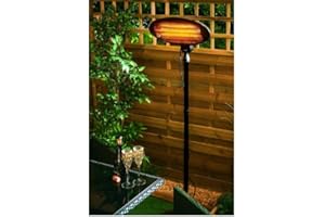 SENTIK® Patio Heater 2KW Free Standing Garden Heater Outdoor with Adjustable Height, 3 Power Settings, Tilting up-down Head, Instant Warmth, and Waterproof Design (Free Standing)