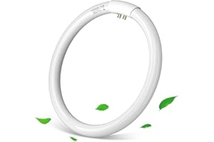 Aigostar - Tube fluorescent circulaire T9 de 32W, culot G10Q, Lumière blanche froide 6500k, 2100 lumens. CRI ≥ 80, équivalant à ampoule halogène de 131W, économie d’énergie. Diamètre de 30cm.