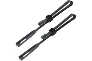 ABBREE SMA-Female Dual Band VHF/UHF 144/430MHz High Gain Soft Whip Antenna for Baofeng UV-5R UV-82 Two Way Radio (15.35in)