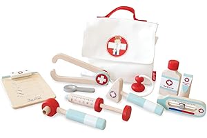 Indigo Jamm KIJ10011 Little Doctors Set Wooden, Role Play imaginative play toy
