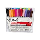 sharpie permanent marker brush Assorted Colors Sharpie Permanent-Marker, ultradünne Spitze, Schwarz, 12 Stück 24-Count verschiedene Farben