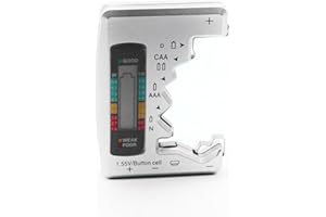 SHIGKEU Battery Tester for Small Batteries Universal Battery Tester Checker with LCD Display Digital Battery Capacity Level Tester for C AA AAA D N 9V 1.5V Button Cell