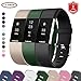 Produktbild FunBand® für Fitbit Charge 2 Armband,Klassisch Verstellbares Ersatz weiches Silikon Sporty Wrist Strap Band Armbanduhr Uhrenarmband Schlaufe Armbänder (Small Größe) für Fitbit Charge 2 Smartwatch (3 Pack Champagner+Grün+Schwarz)