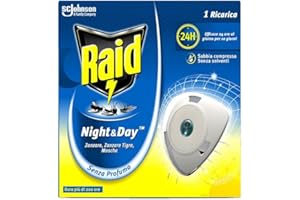 RAID aid - Night & Day Repelente de Moscas, Mosquitos y Hormigas, Recambio [Pack de 2]